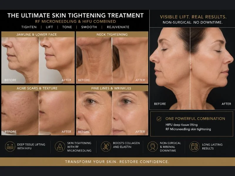 Results of combined treatment for the ultimate skin tightening treatment Felixstowe
